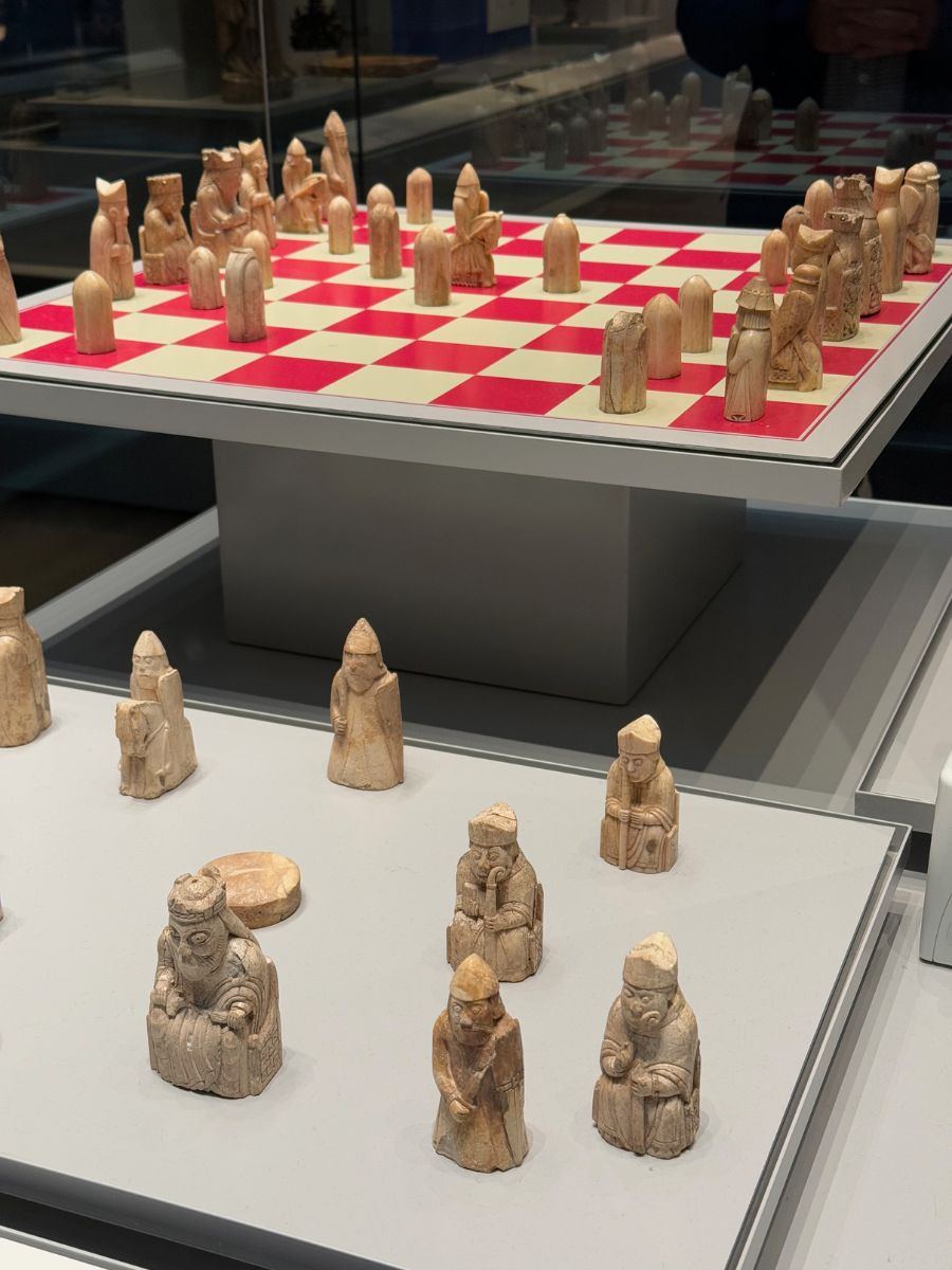 Display of Lewis Chessmen in London. Photo: David Nikel.