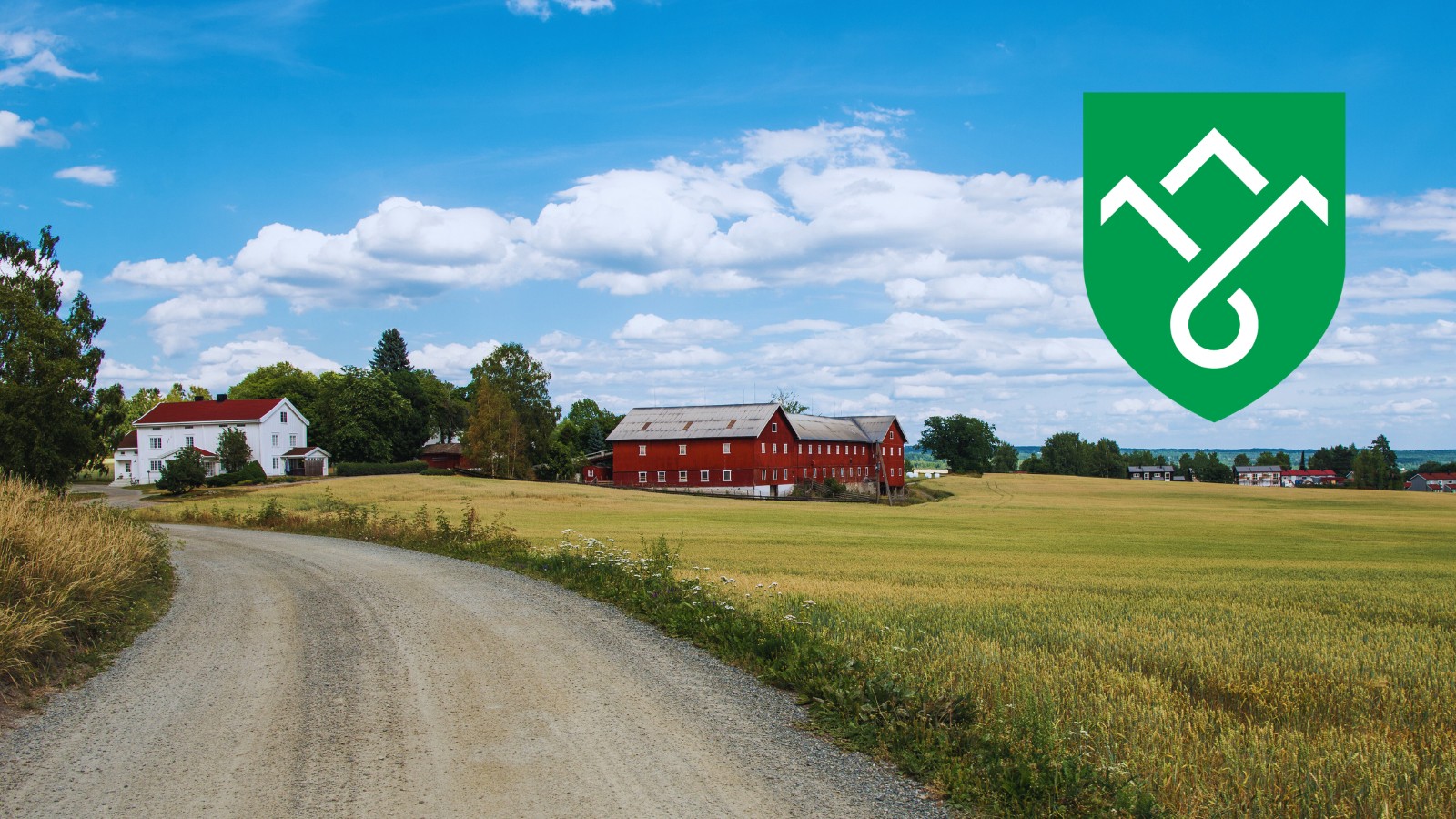 Rural scene in Innlandet county, Norway.