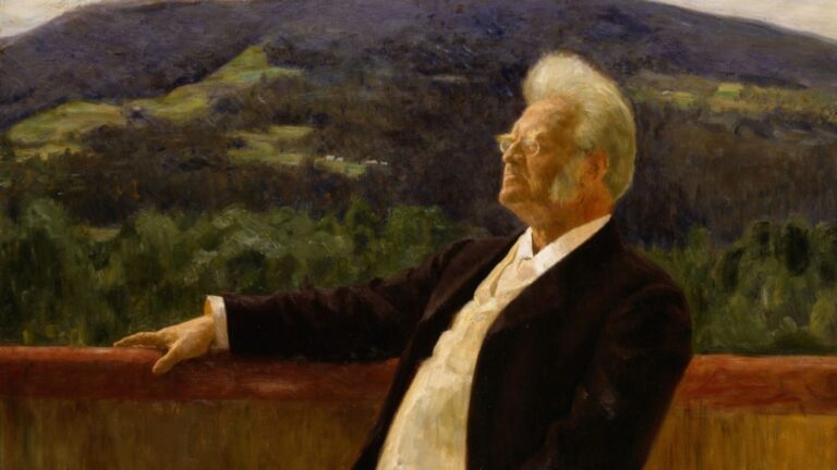 Bjørnstjerne Bjørnson by Erik Werenskiold. Public domain.