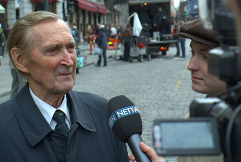 Gunnar Sønsteby interviewed in 2008. Photo: Jeblad / Wikipedia (CC)