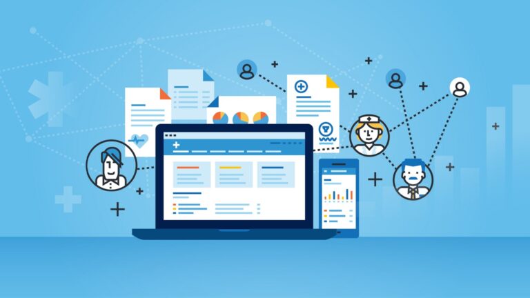 Online healthcare concept image.