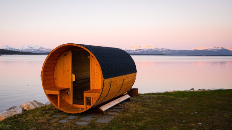 Wooden sauna in Northern Norway.