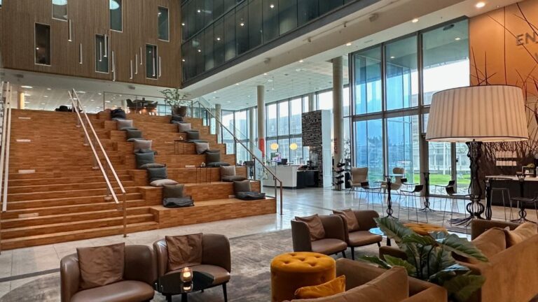 The foyer of Scandic Stavanger Airport hotel. Photo: David Nikel.