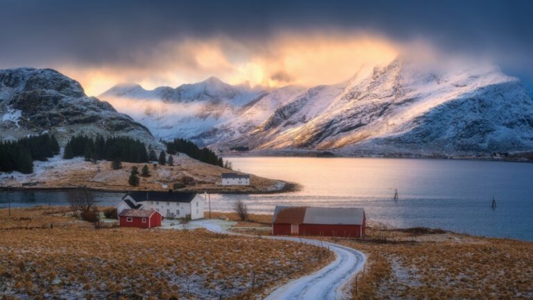 Landscape image of rural Norway.