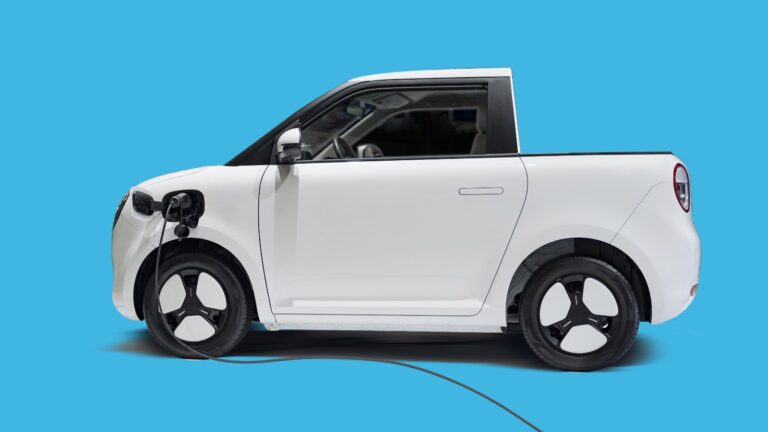 Small electric car in Norway.