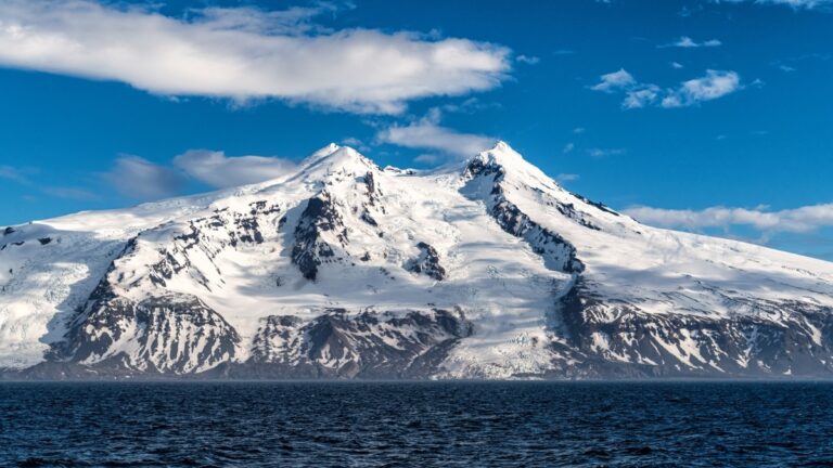 Peaks of Beerenberg volcano on Jan Mayen.
