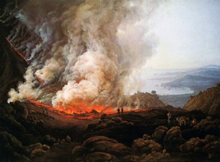 'The Eruption of Vesuvius' painting by Johan Christian Dahl.
