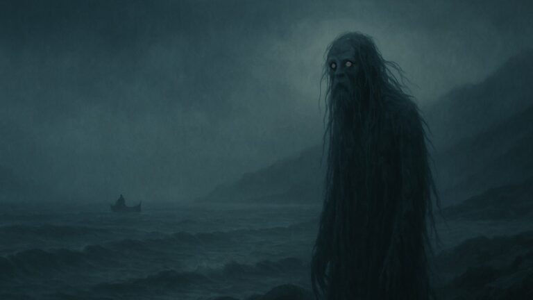 An illustration of Draugen, Norway's haunting sea spirit.
