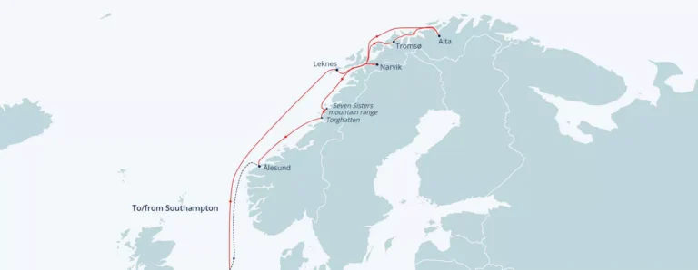 Fred Olsen itinerary map for L2530 cruise.