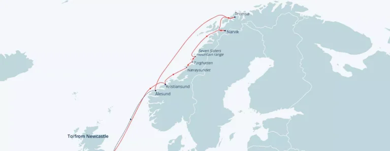 Fred Olsen itinerary map for S2606 cruise.