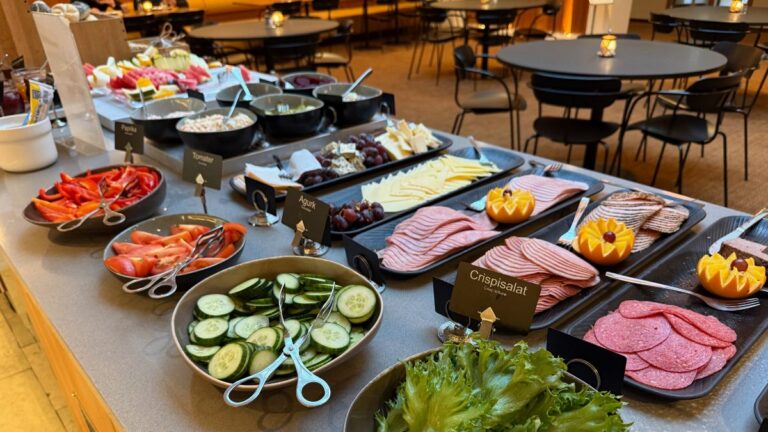 Breakfast buffet at Hotel Noreg. Photo: David Nikel.