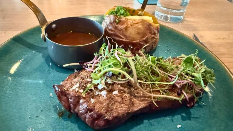 Steak on the Copenhagen ferry. Photo: David Nikel.