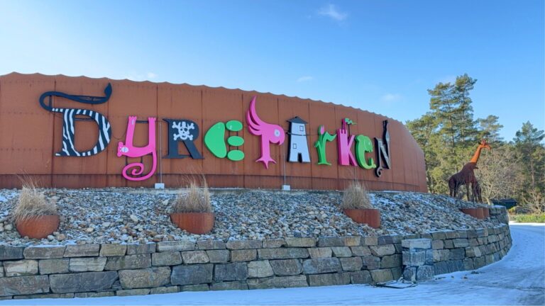 Entrance sign at Dyreparken in Kristiansand, Norway. Photo: David Nikel.