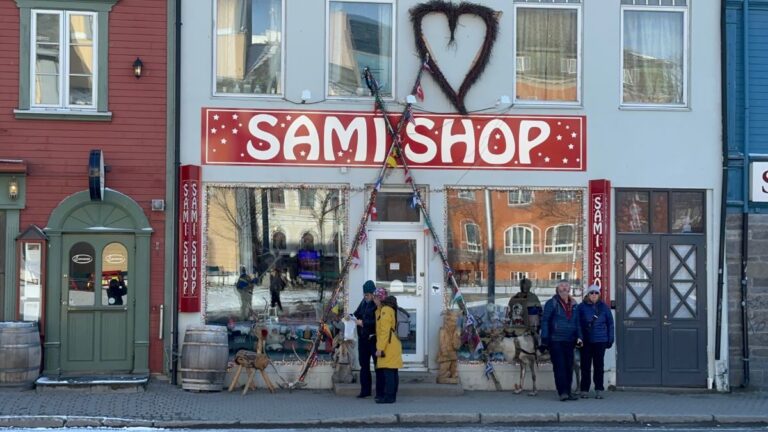 Sami Shop exterior in Tromsø, Norway.