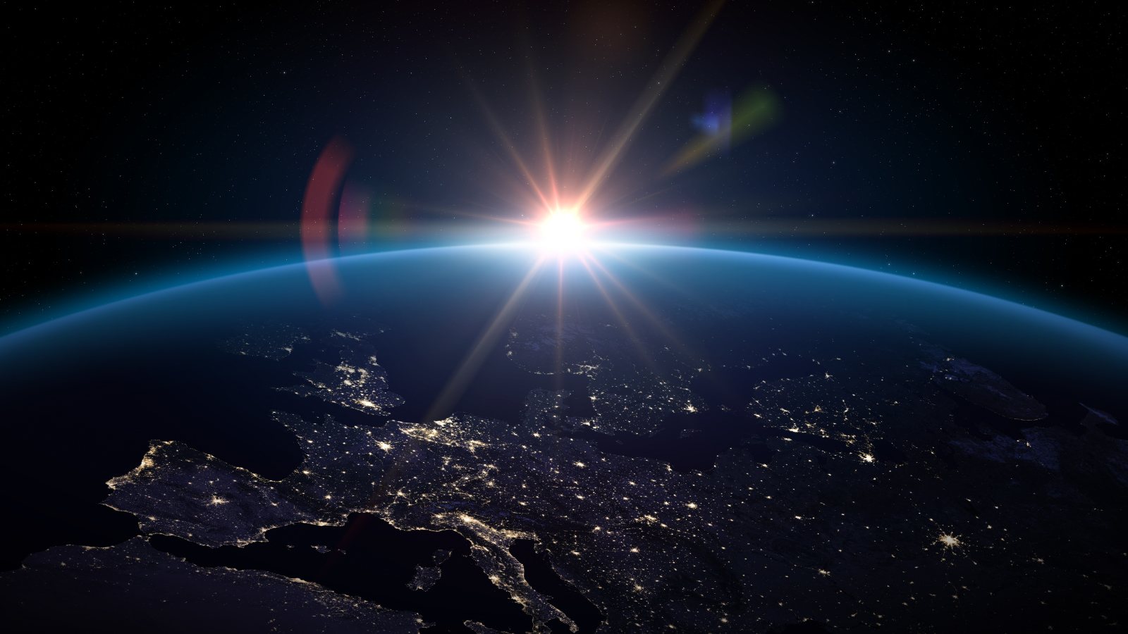 World from space illustration.