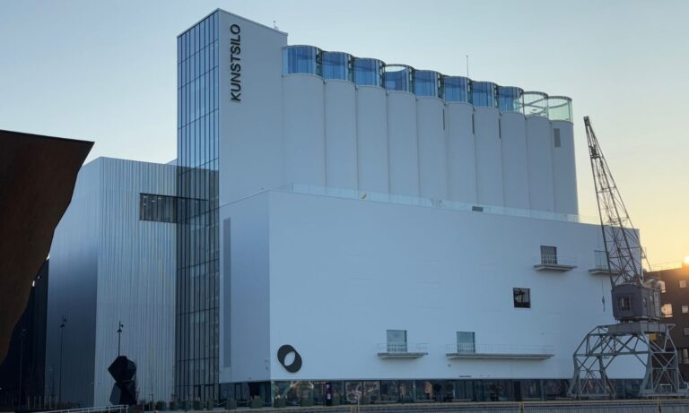 Exterior of Kunstsilo from across the water. Photo: David Nikel.