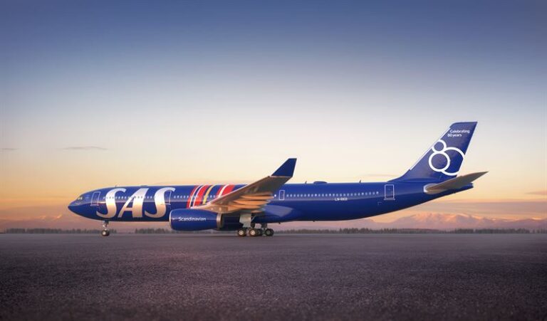 SAS birthday livery. Photo: SAS.