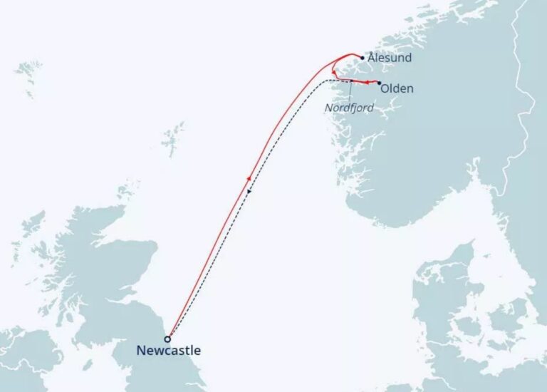 Fred Olsen Balmoral L2628 itinerary map.