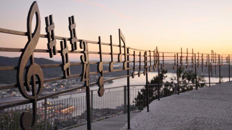 Music notes sculpture in Bergen, Norway.