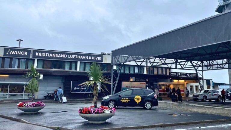 Taxi at Kristiansand Airport.
