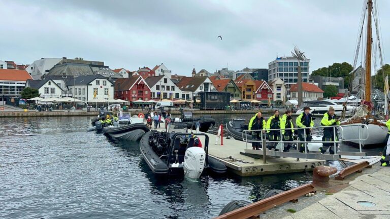RIB boat tour group in Stavanger. Photo: David Nikel.